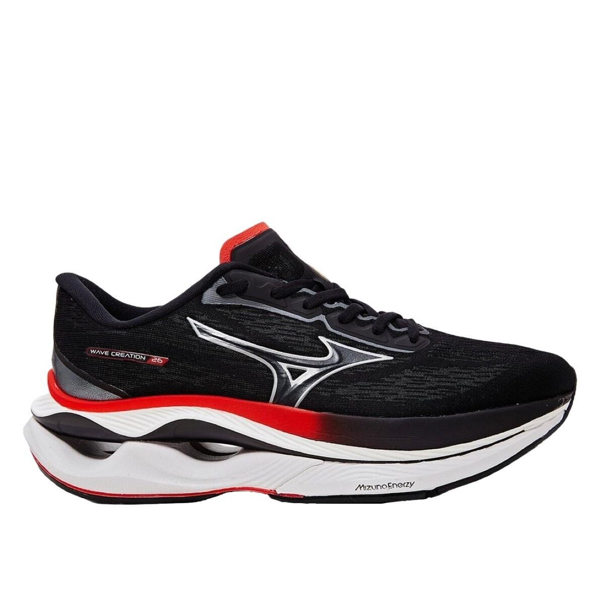 Tênis Mizuno Wave Creation 26 Masculino Preto/Vermelho 1