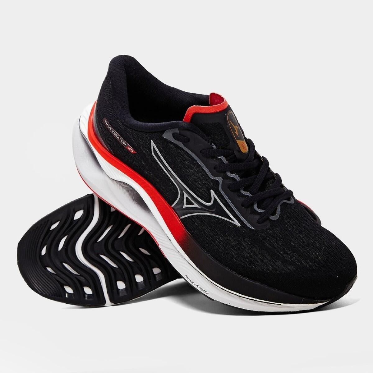Tênis Mizuno Wave Creation 26 Masculino Preto/Vermelho 2