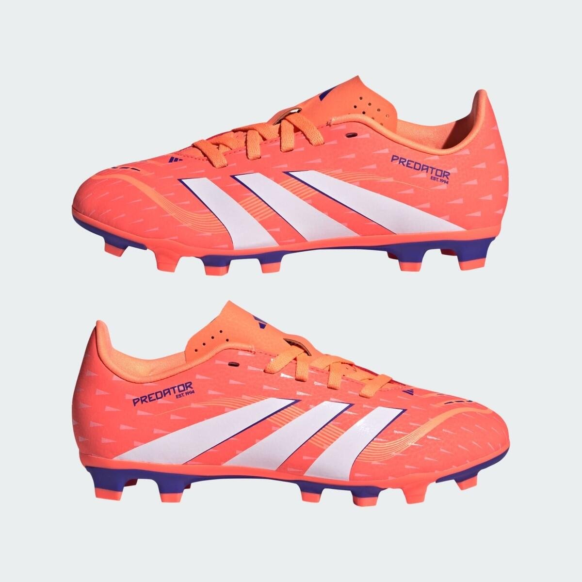 Chuteira Campo Adidas Predator Club FG Infantil Laranja 6