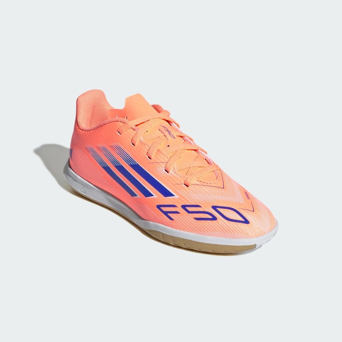 Chuteira Futsal Adidas F50 Club IN Infantil Coral 2