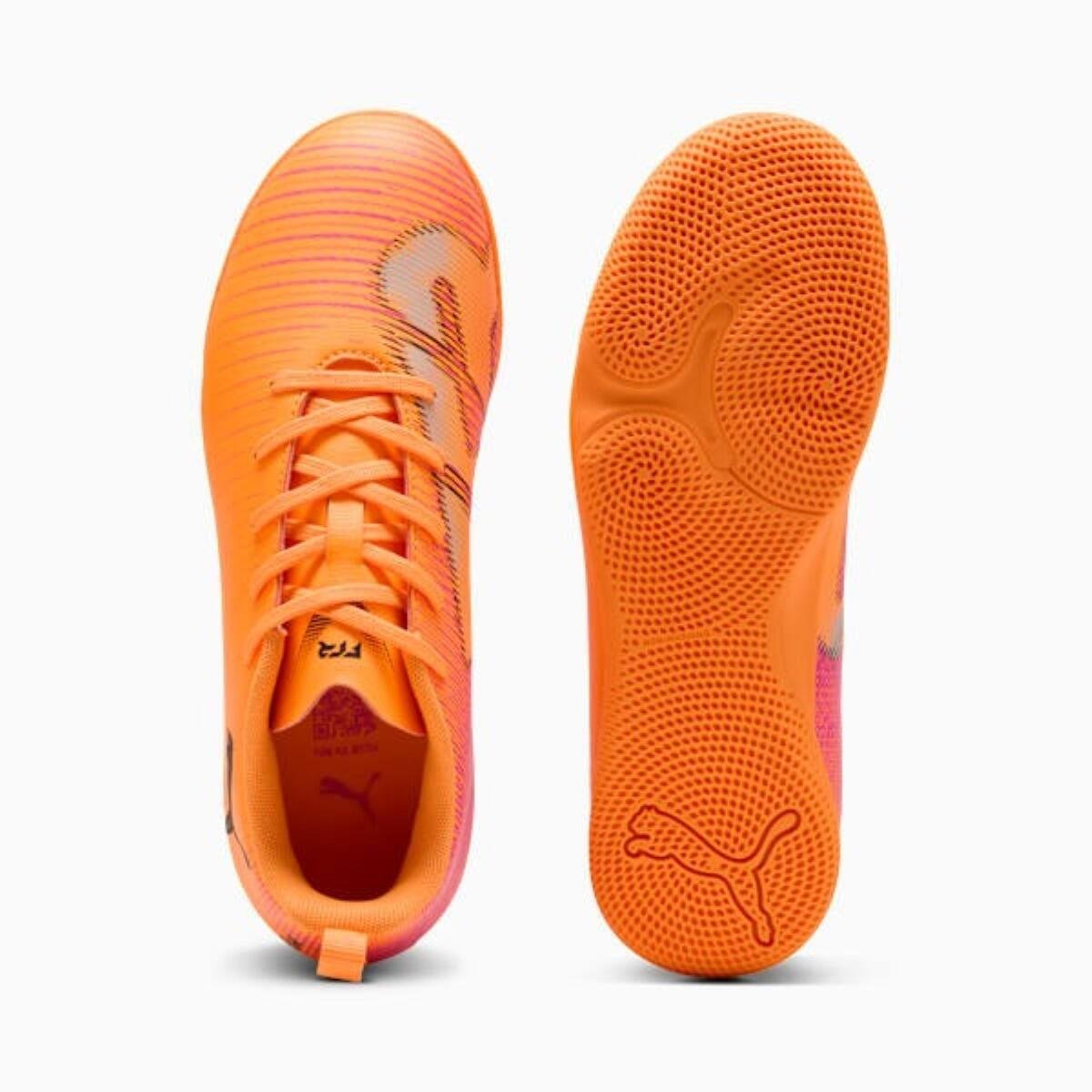 Chuteira Futsal Puma Future 8 Play IT Infantil Laranja 4