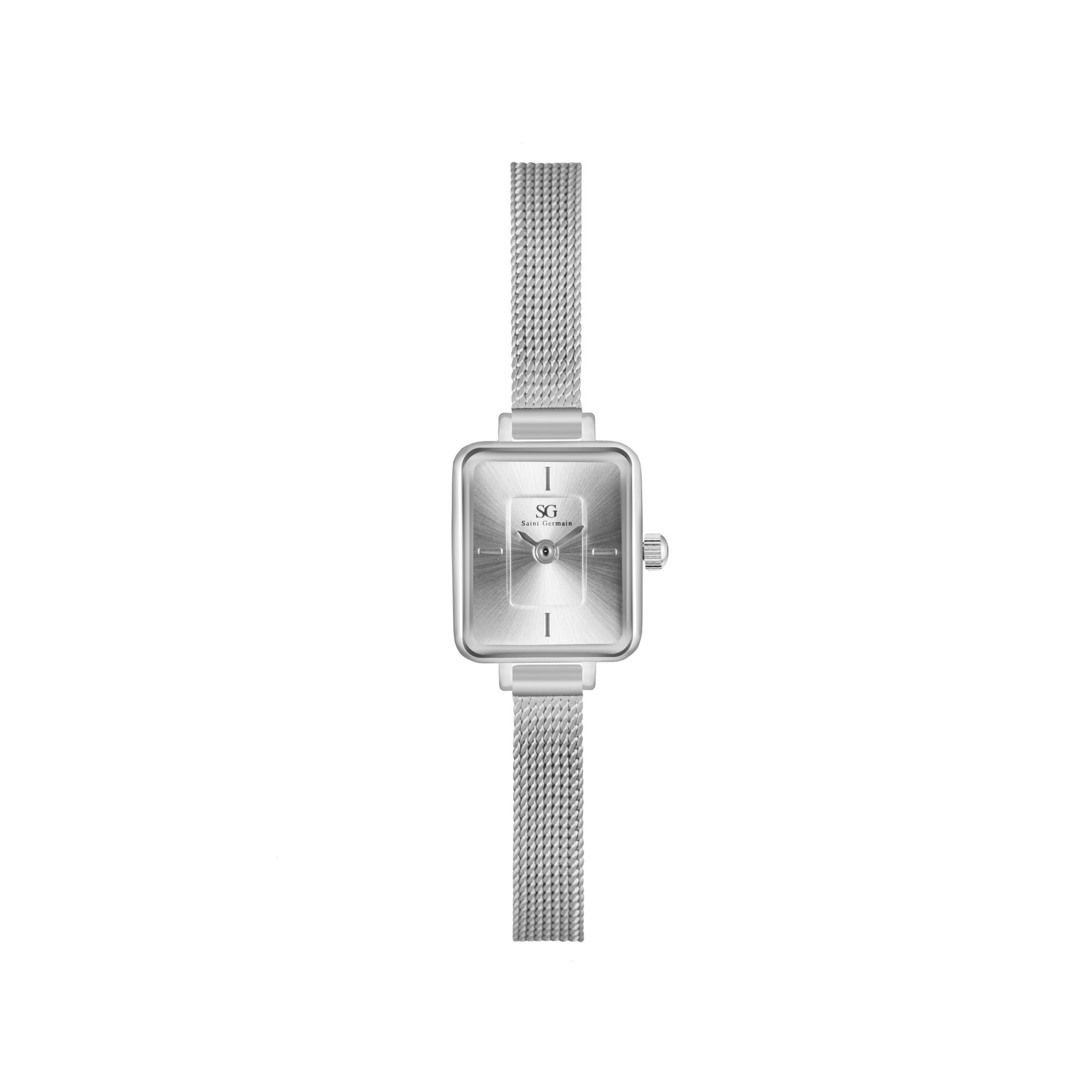 Relógio Feminino Quadrado Prata Square Mini Harlem Full Silver Prata 1