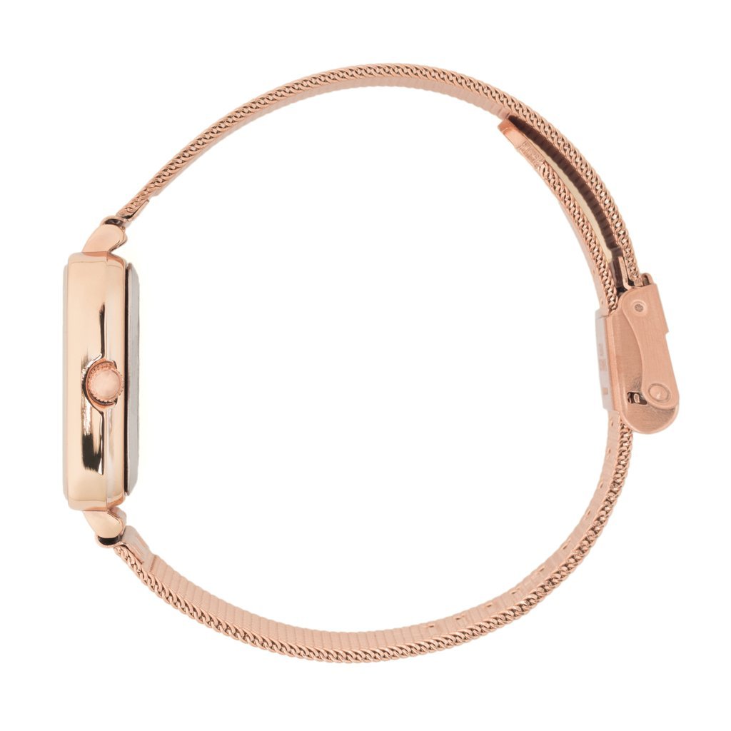 Relógio Feminino Quadrado Square Nolita Rosé Gold Dourado 3