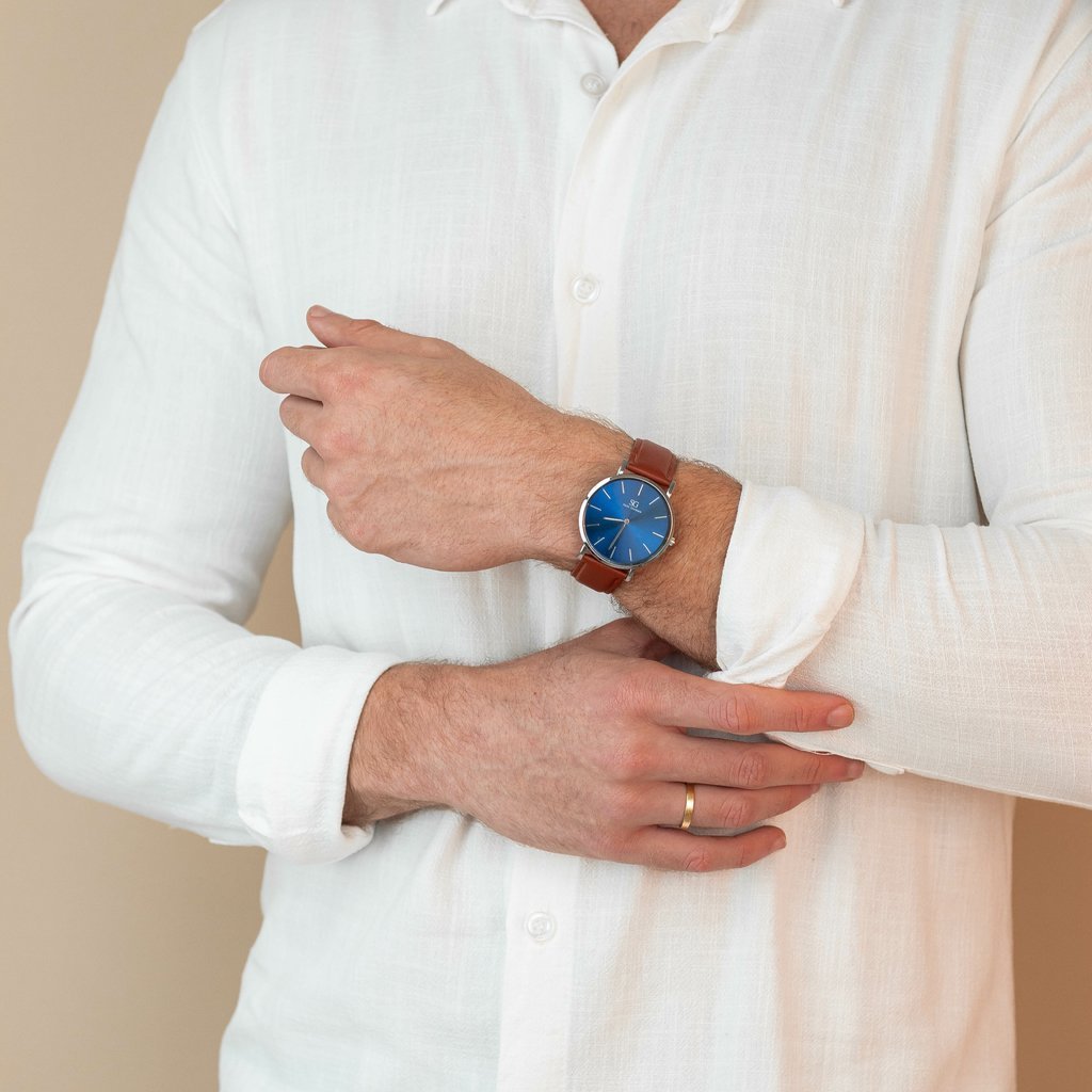 Bronx Blue Silver 40mm Marrom 4