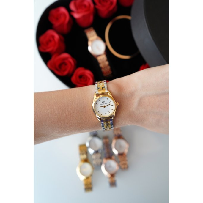 Mini Belle Bicolor Gold 24mm Dourado 4
