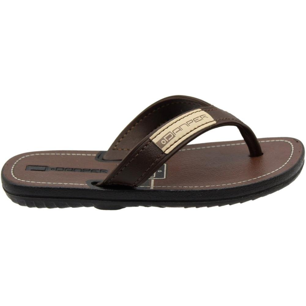 Chinelo De Dedo Infantil Danper Monaco Menino Marrom 2