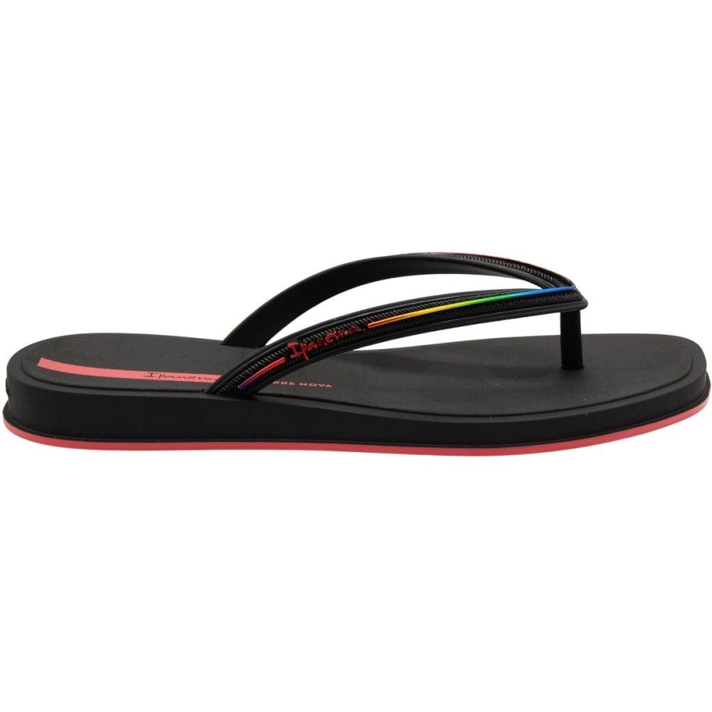 Chinelo De Dedo Ipanema Sempre Nova Glow Friso Metalizado Feminino Preto 2