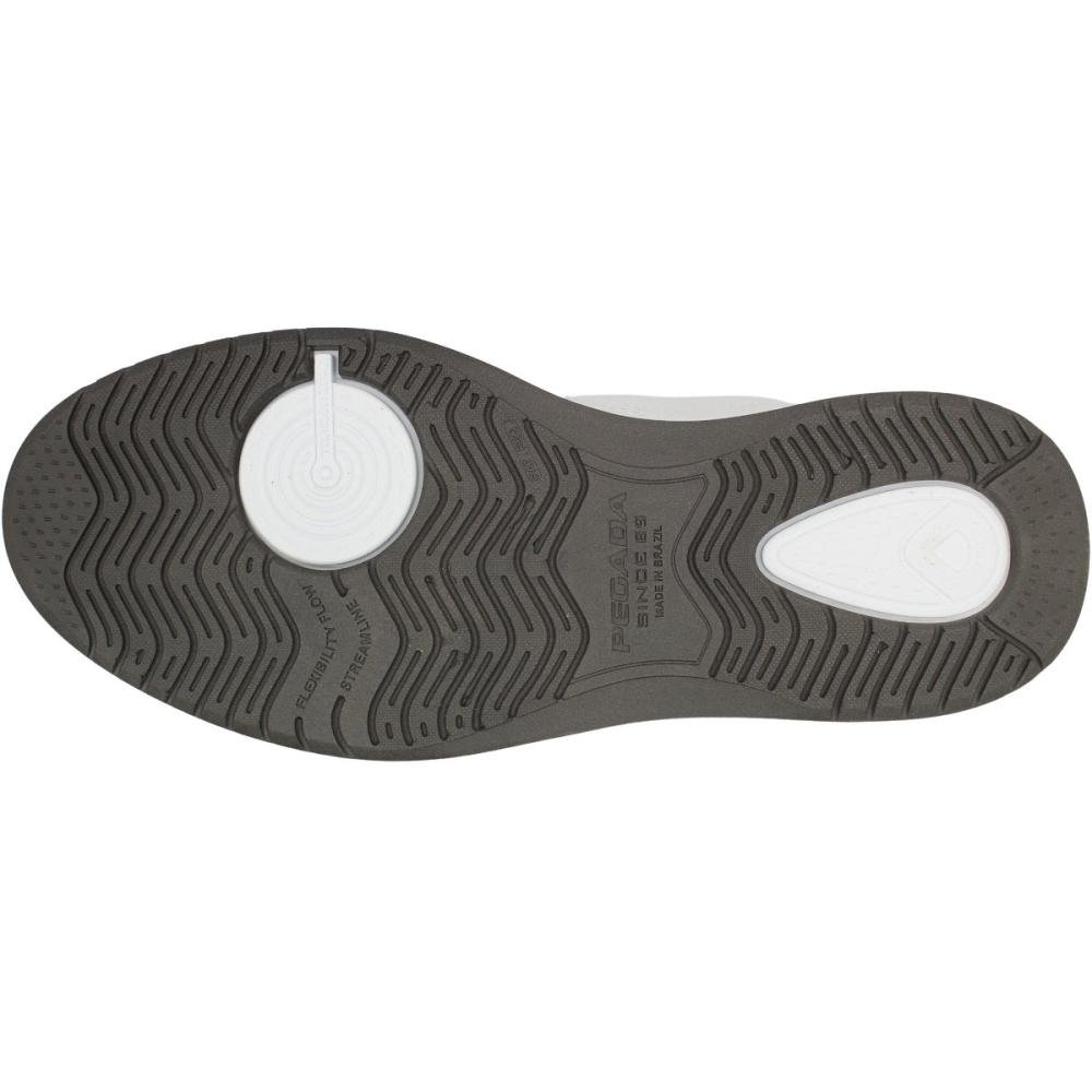 Sapatênis Pegada Microfibra Zíper Lateral Fibertech Masculino Branco 5