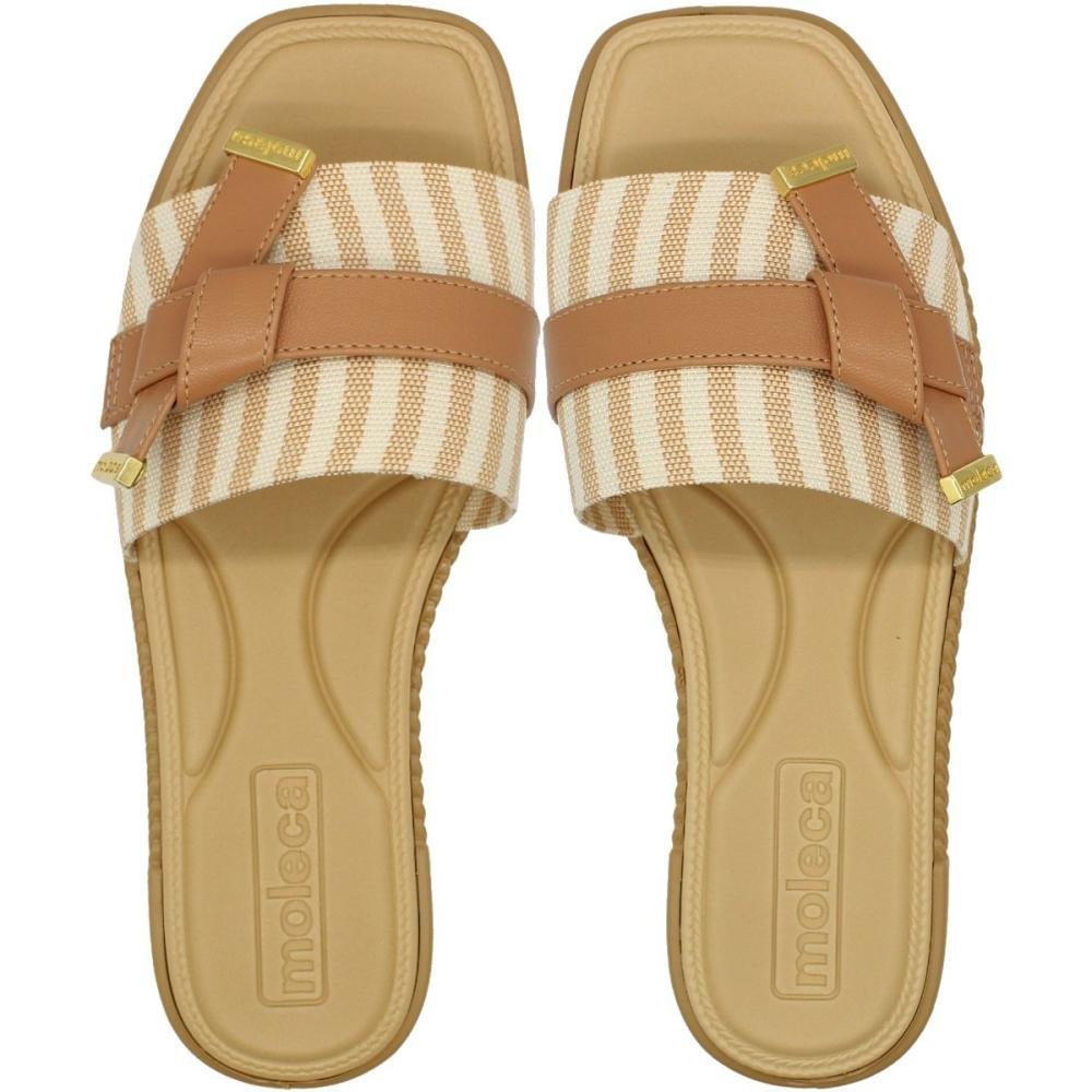 Chinelo Slide Moleca Palmilha Confortável Tira Decorada Feminino