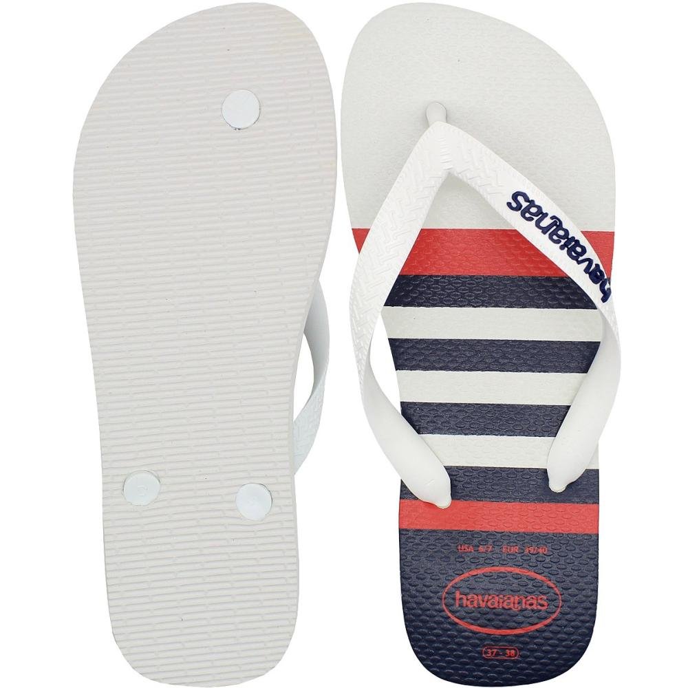 Chinelo Havaianas Top Nautical Masculino Branco