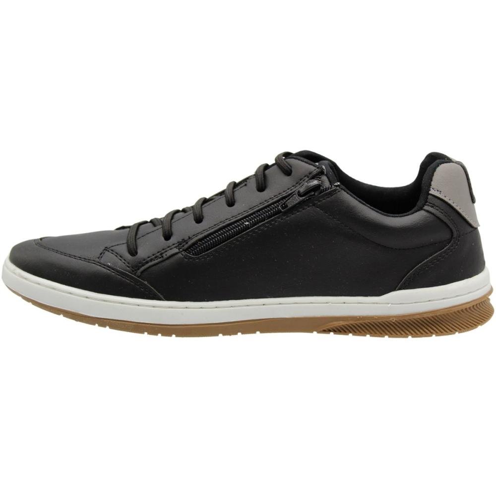 Sapatênis Stay Start Zíper Interno Cadarço Elástico Masculino Preto 2
