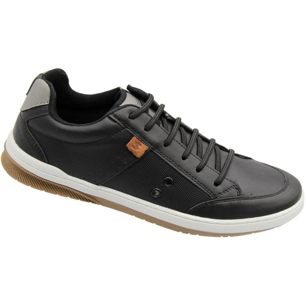 Sapatênis Stay Start Zíper Interno Cadarço Elástico Masculino Preto 3