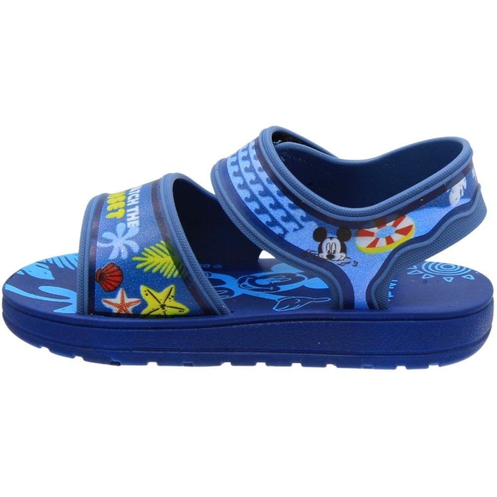 Sandália Grendene Kids Diversão Tira Autocolante Menino Azul 2