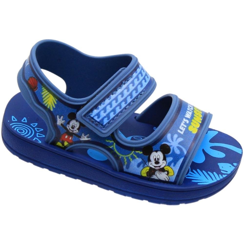 Sandália Grendene Kids Diversão Tira Autocolante Menino Azul 3