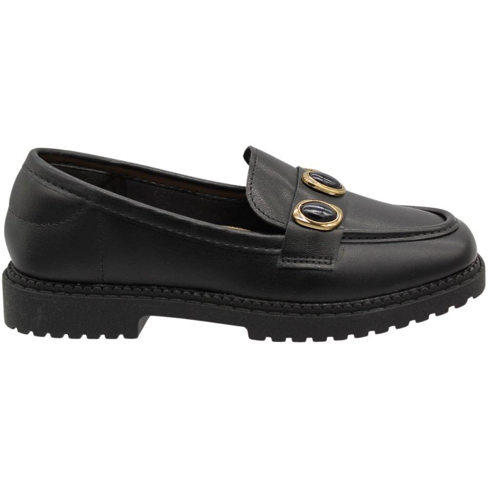 Sapatilha Mocassim Moleca Tira Com Pliques Em Pedras Feminina