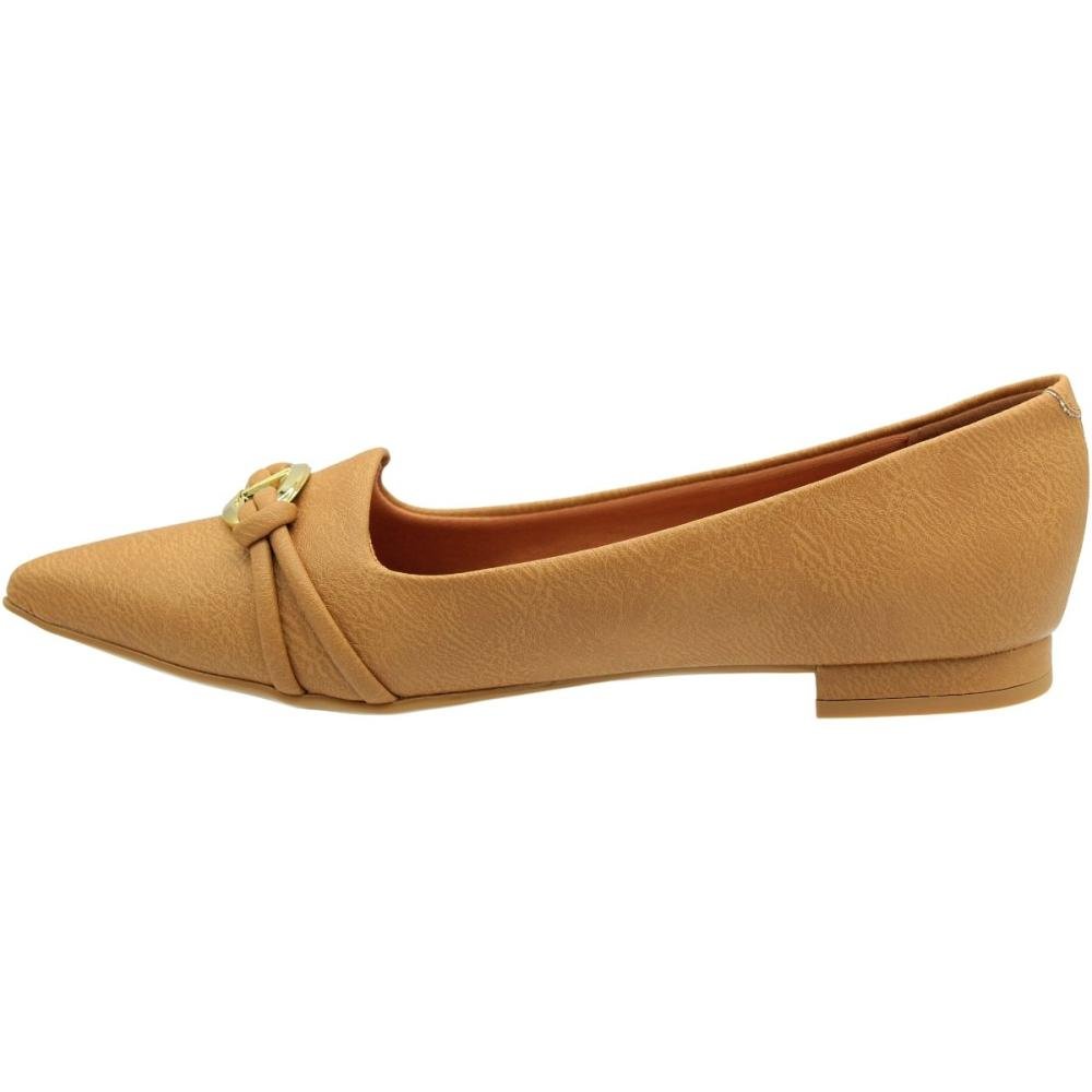 Sapatilha Vizzano Napa Calf Adorno Metalizado Feminina Marrom 2