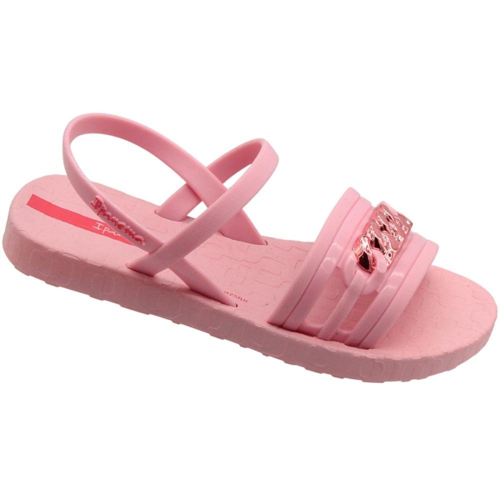 Sandália Rasteira Ipanema Metal Glam Infantil Menina Rosa 3