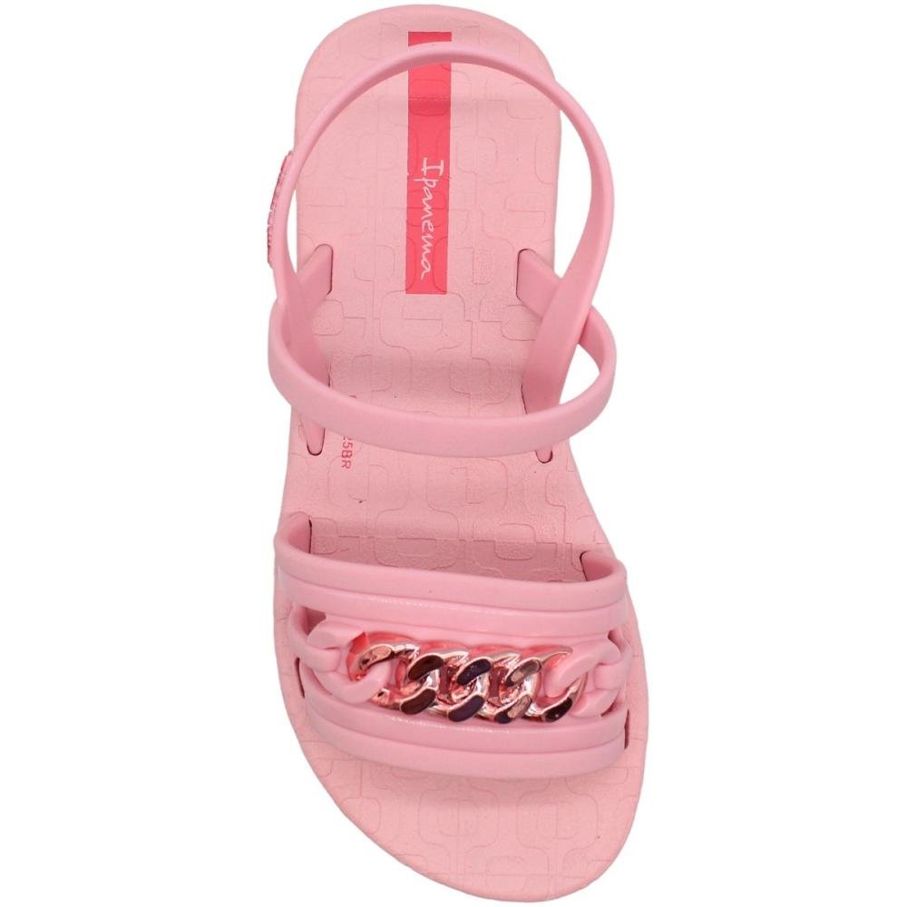 Sandália Rasteira Ipanema Metal Glam Infantil Menina Rosa 4