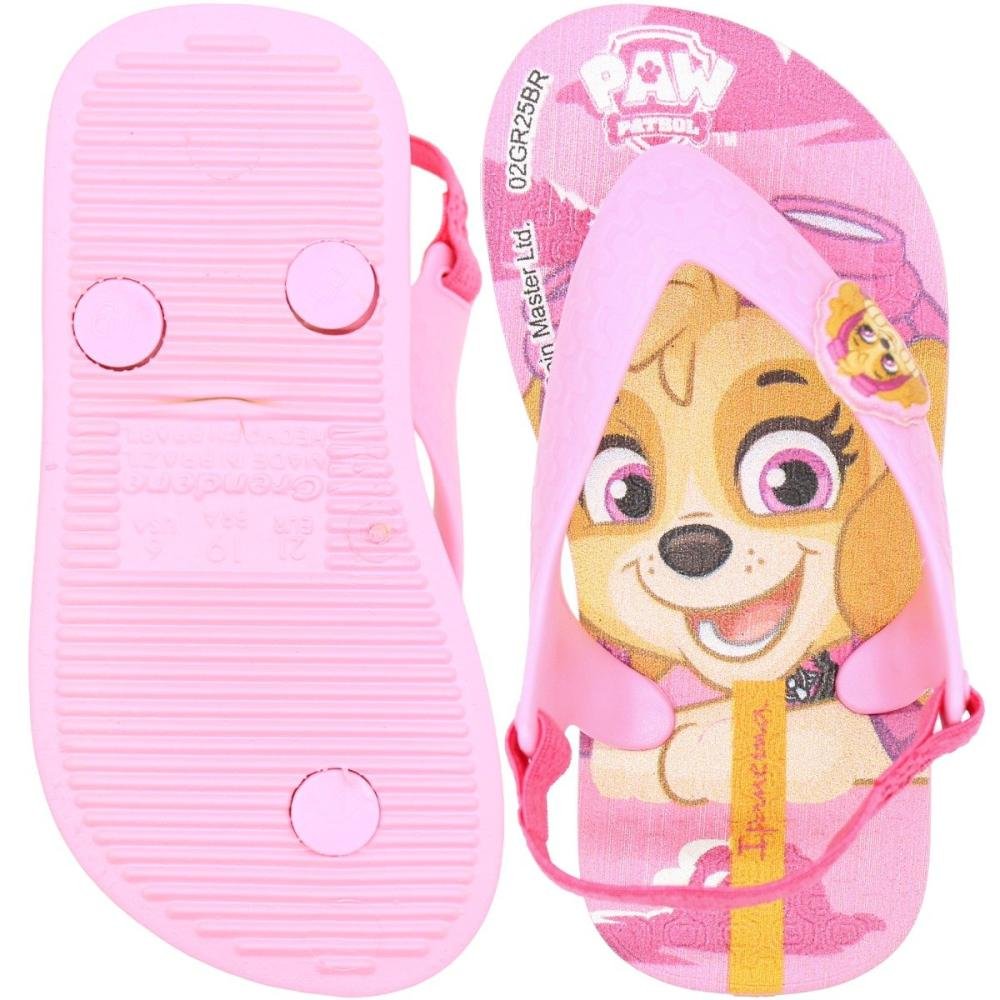 Chinelo De Dedo Infantil Ipanema Patrulha Canina Menina Rosa 3
