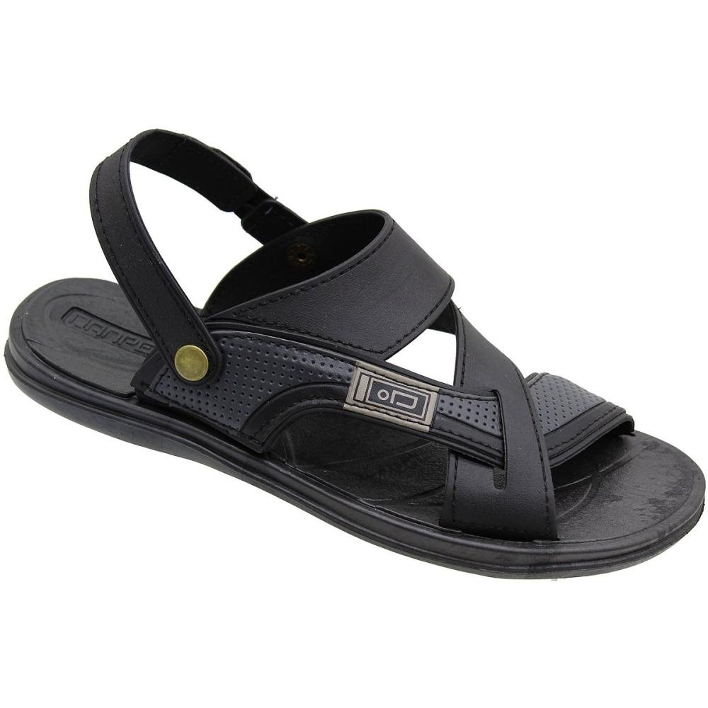 Sandália Chinelo Danper Urban Glide Perfuros Com Tira Removível Masculina  Preto/Cinza 3