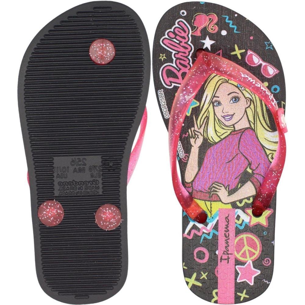Chinelo De Dedo Infantil Ipanema Blonde Meu Encantando Menina Preto 3