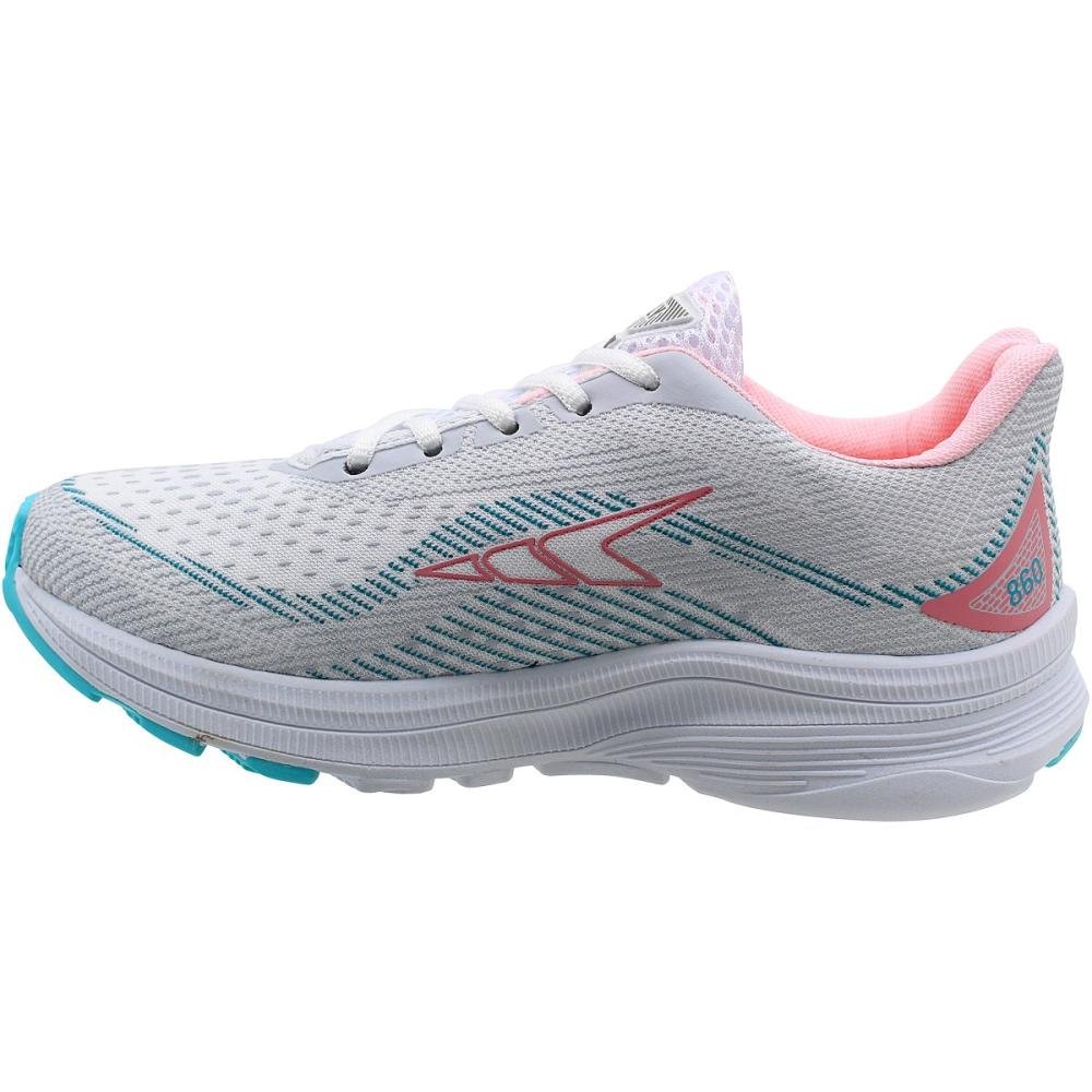 Tênis de Corrida Rally Esportivo Feminino Branco/Verde 3