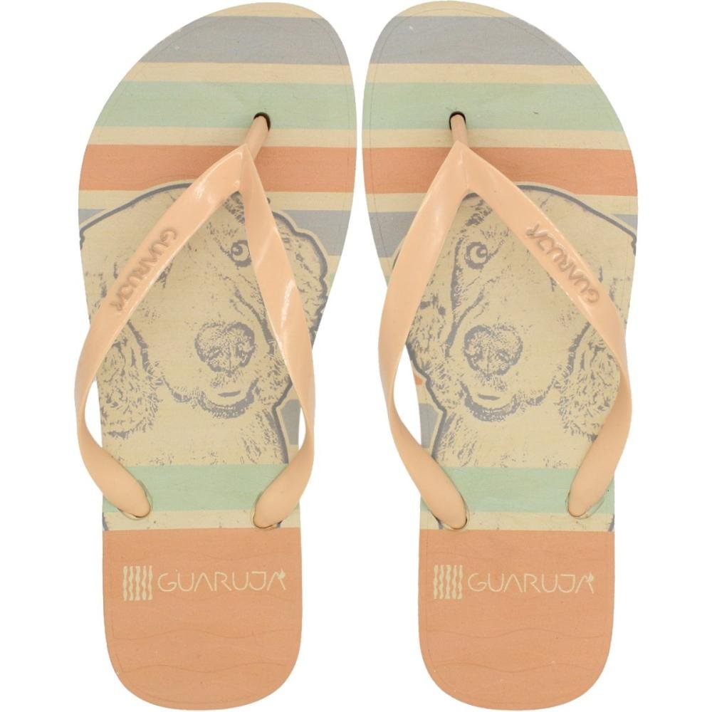 Chinelo De Dedo Guarujá Pets Tira Delicada Feminino Bege 1