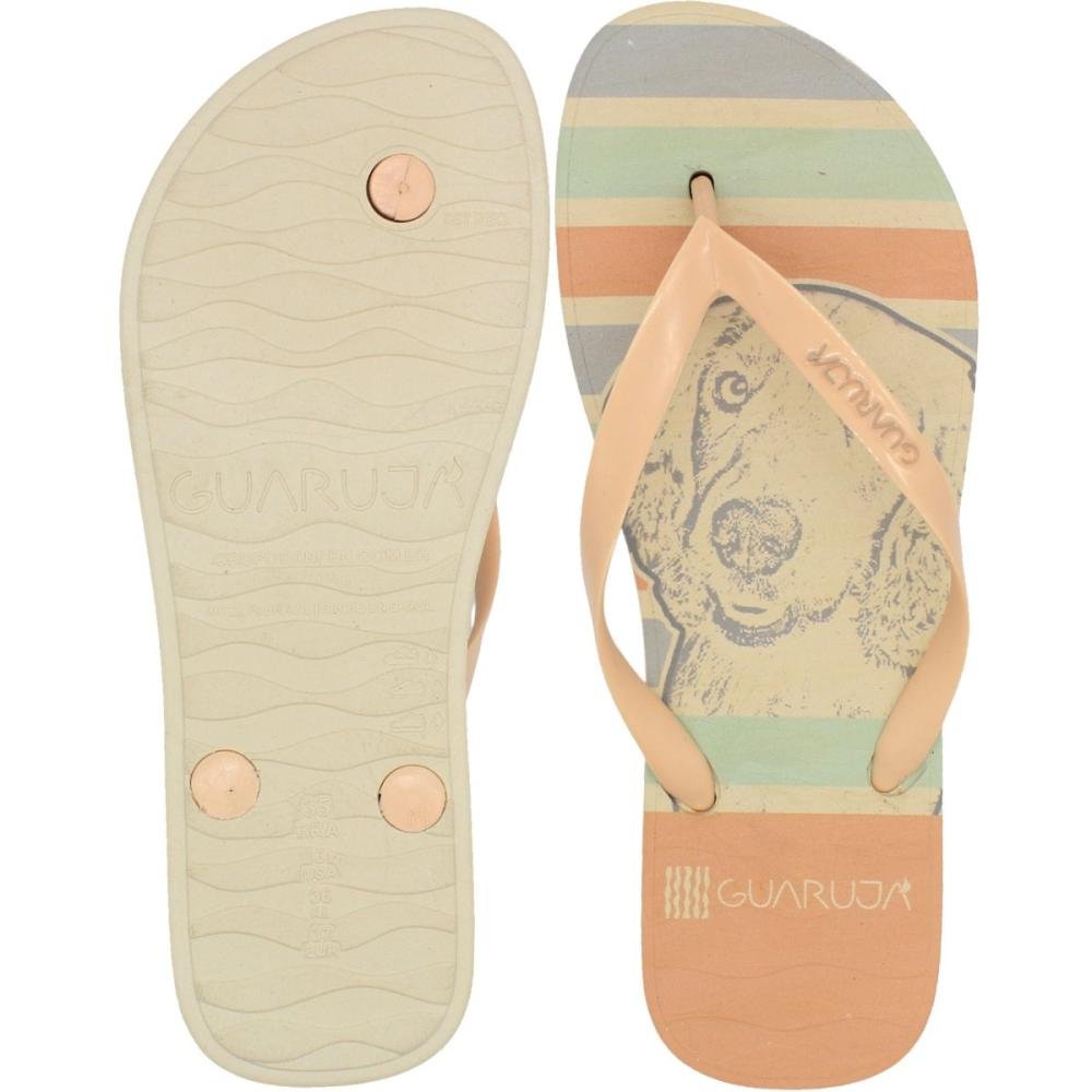 Chinelo De Dedo Guarujá Pets Tira Delicada Feminino Bege 3