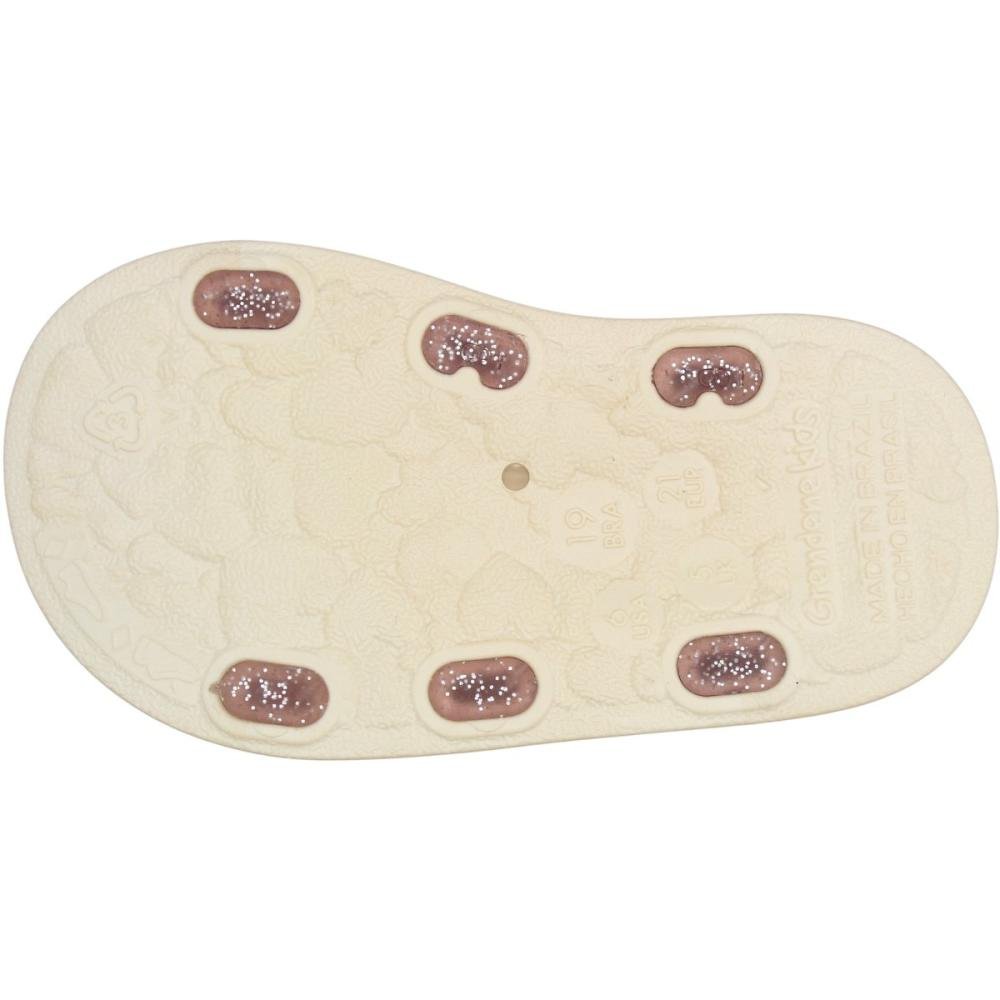 Sandália Infantil Baby Grendene Soft Pink Laço com Glitter Menina Transparente 5