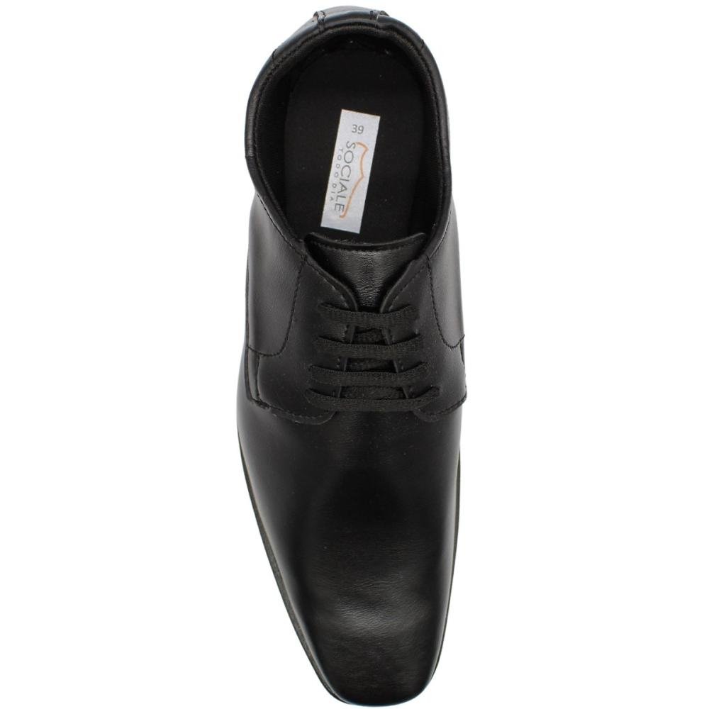 Sapato Social Socialle Premium Com Cadarço Masculino Preto 4
