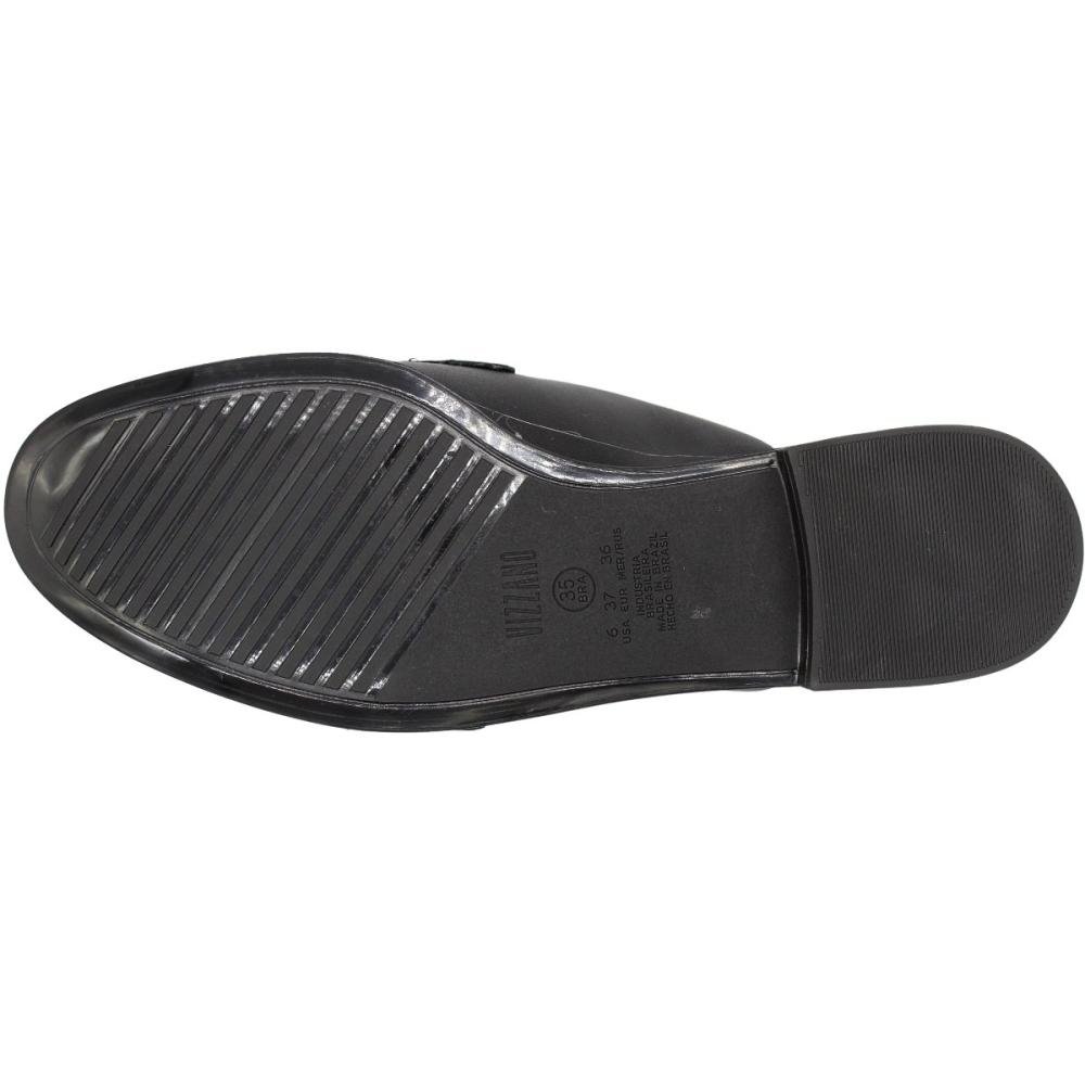 Mule Vizzano Adorno Sofisticado Metalizado Feminino Preto 5