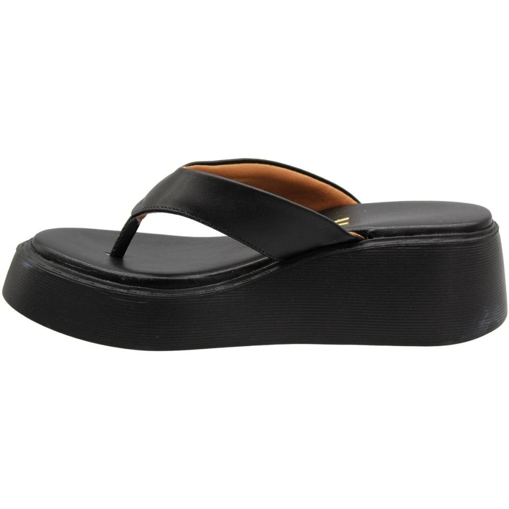 Tamanco De Dedo Plataforma Vizzano Tira Macia Feminino Preto 2