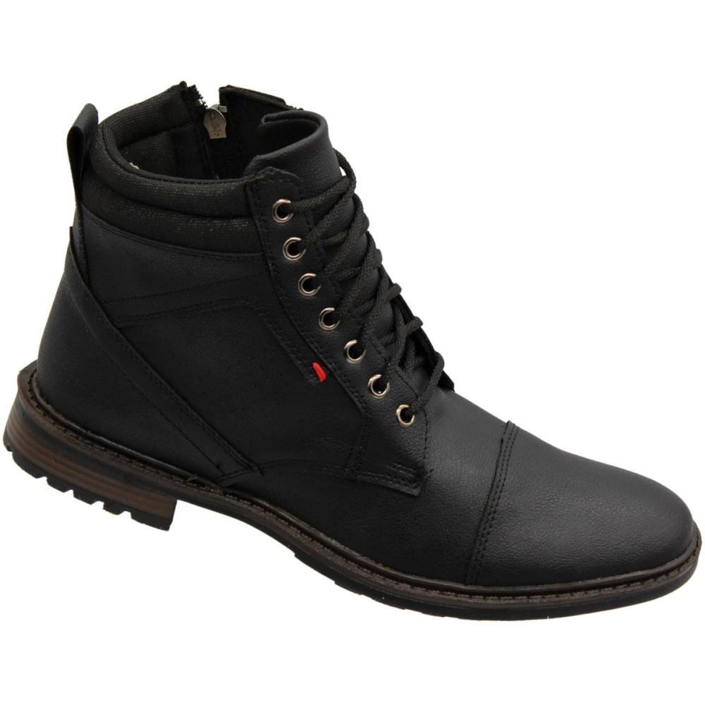 Bota Casual Code PDM Logan Zíper Masculina Preto 3