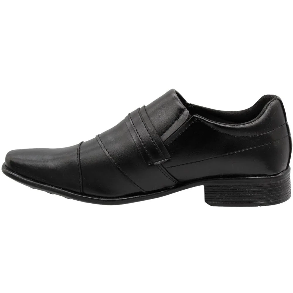 Sapato Social Socialle S/Cadarço Aplique Metal Masculino Preto 2