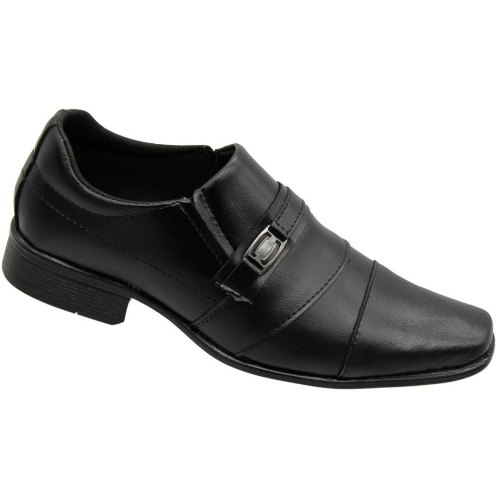 Sapato Social Socialle S/Cadarço Aplique Metal Masculino Preto 3