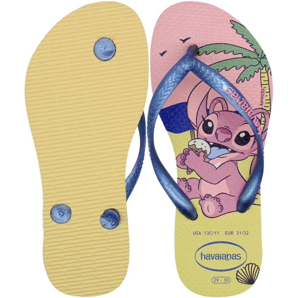 Chinelo de Dedo Havaianas Slim Infantil Menina Azul 3