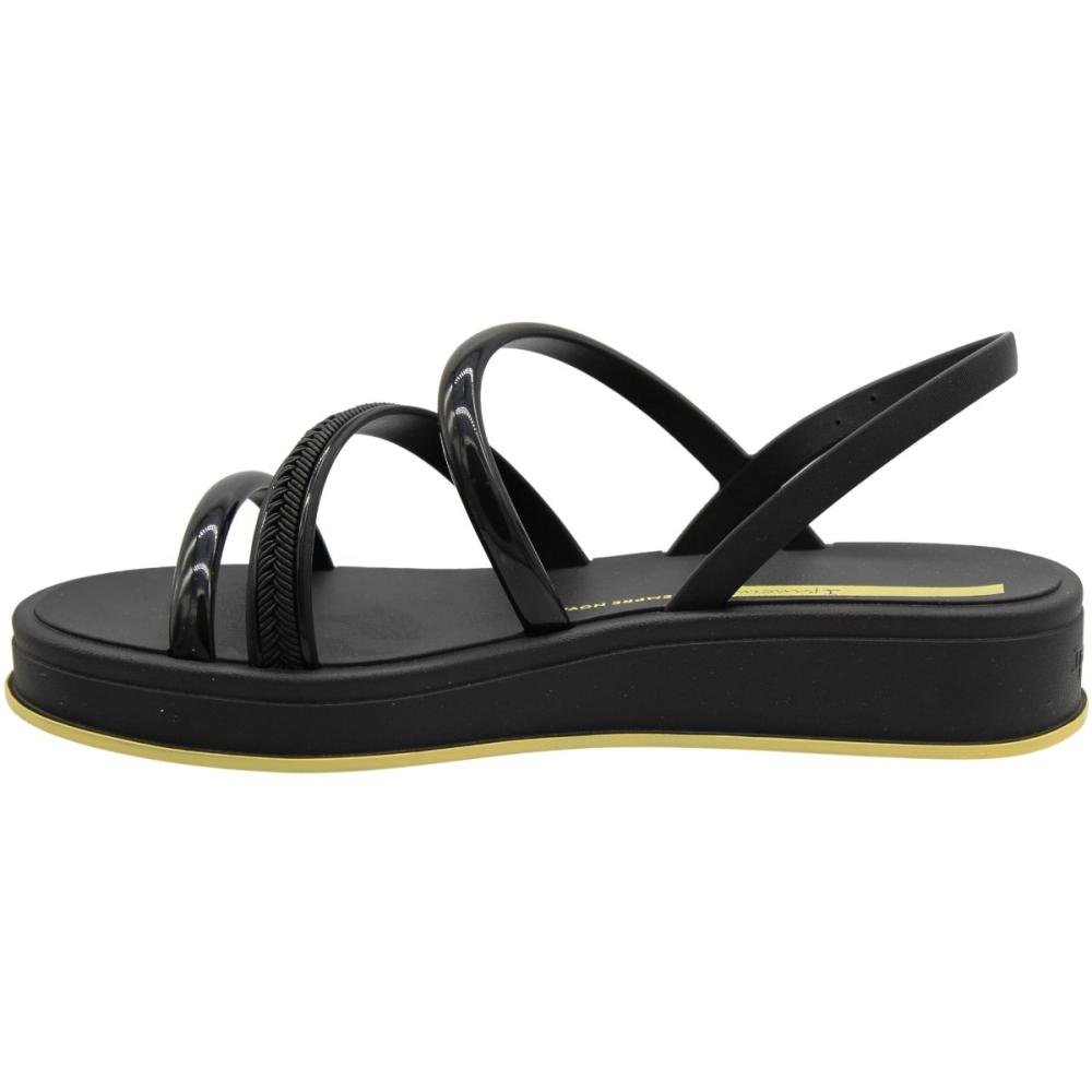 Sandália Plataforma Ipanema Glow Up Tira Tramada Feminina Preto 2