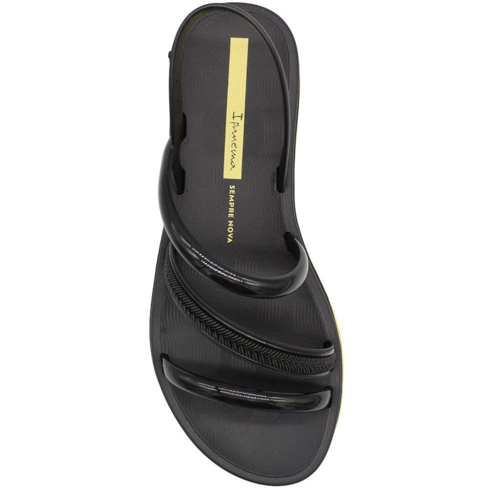 Sandália Plataforma Ipanema Glow Up Tira Tramada Feminina Preto 4