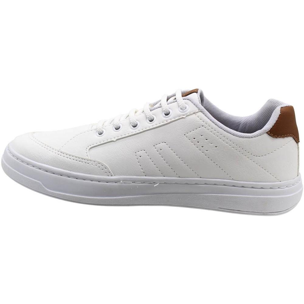 Sapatênis Masculino Confort Way Basic Costura Cadarço Branco 3