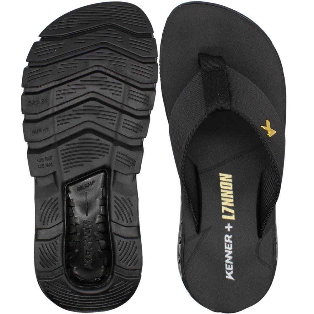 Sandália de Dedo Kenner Rakka L7 Salto Vazado Macio Masculino Preto 3