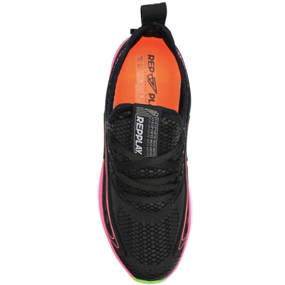 Tênis Esportivo Repplay High Force Science Feminino Preto/Rosa 4