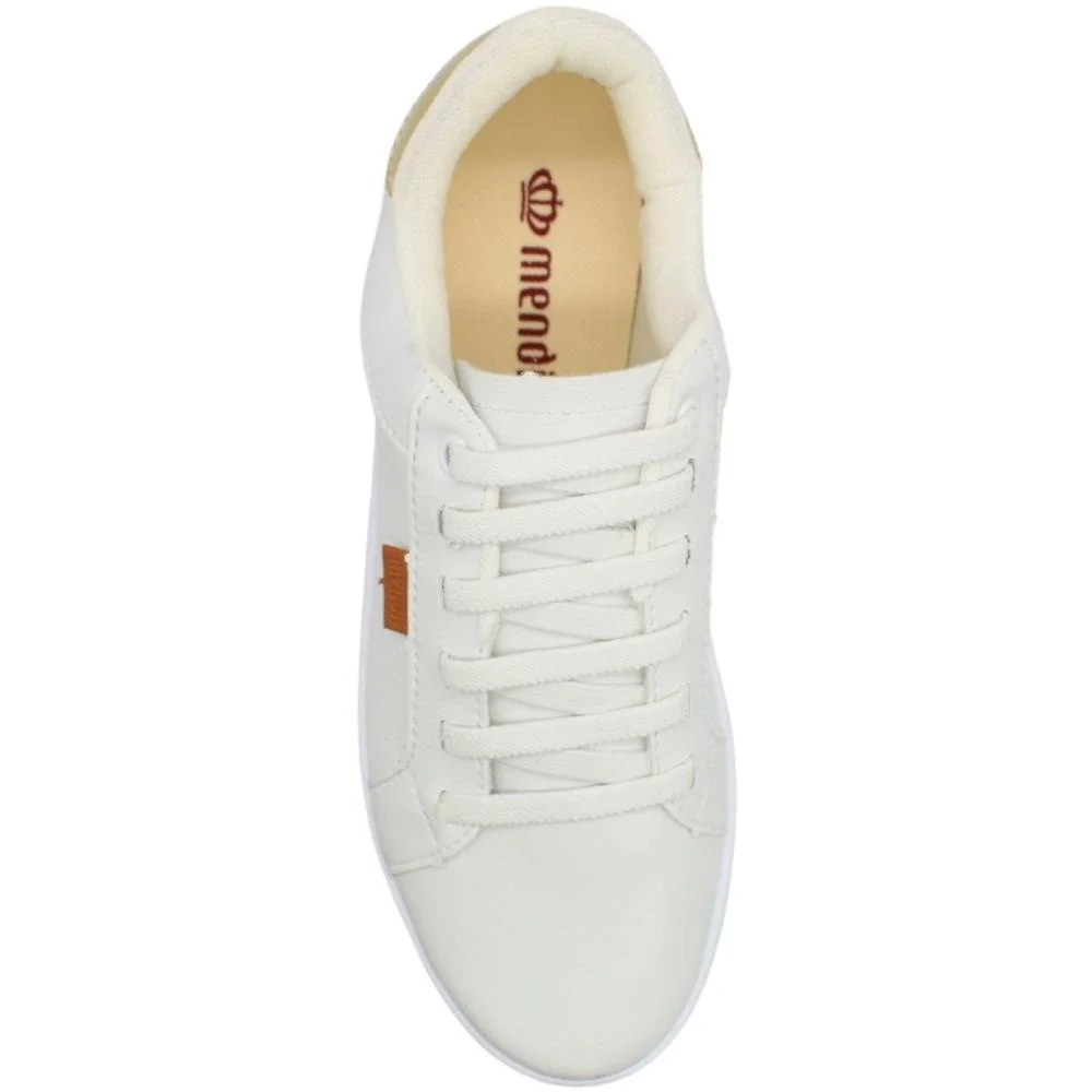 Tênis Casual Mendii Metalizado Cadarço Elástico Feminino Branco 4