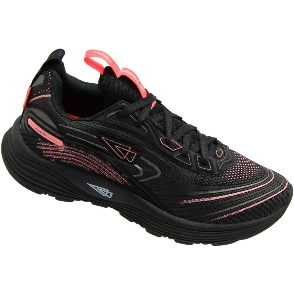 Tênis Esportivo Repplay Line Macio Science Texturizado Feminino Preto/Rosa 3