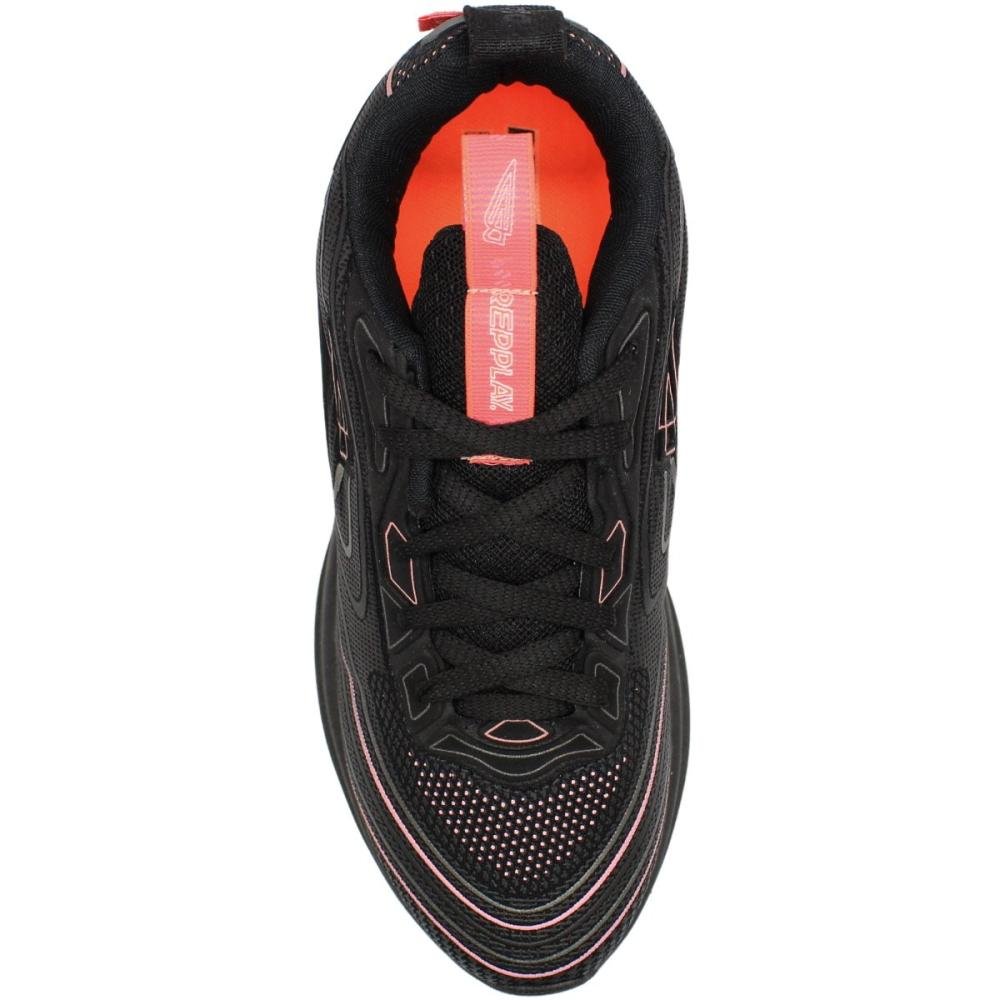 Tênis Esportivo Repplay Line Macio Science Texturizado Feminino Preto/Rosa 4