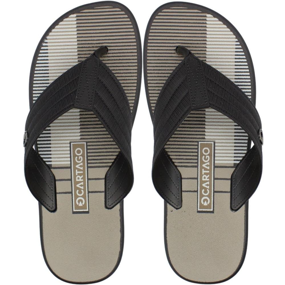 Chinelo de Dedo Cartago Montreal Elegante Masculino Preto 1