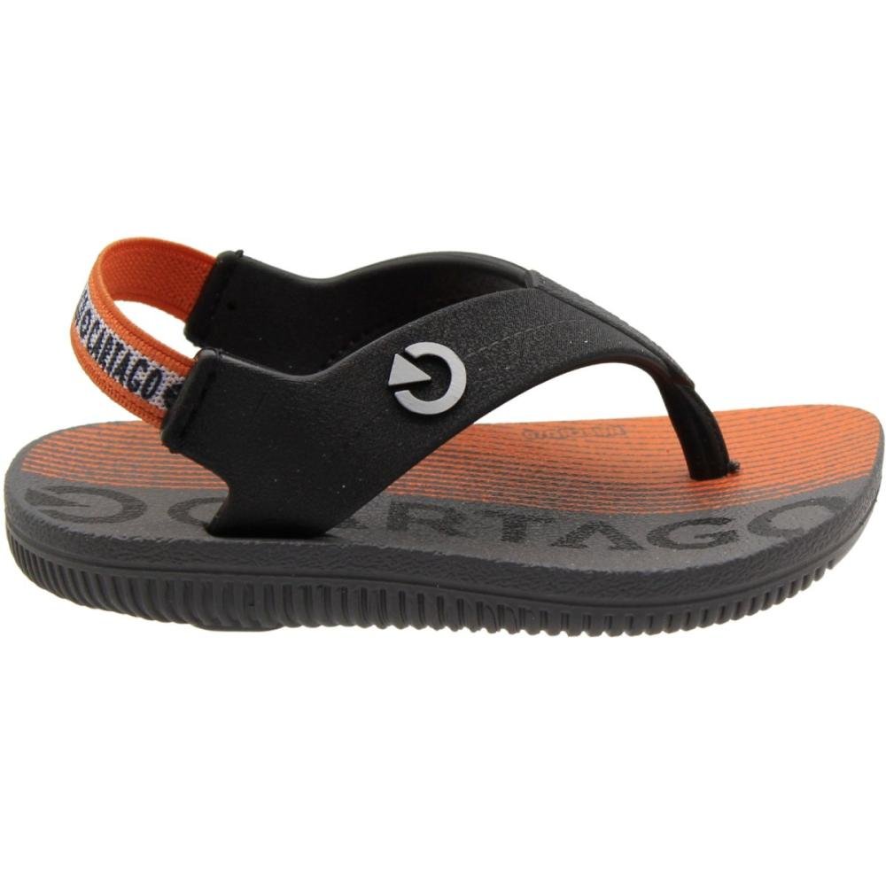 Chinelo de Dedo Cartago Atlanta Elástico Menino Preto 2