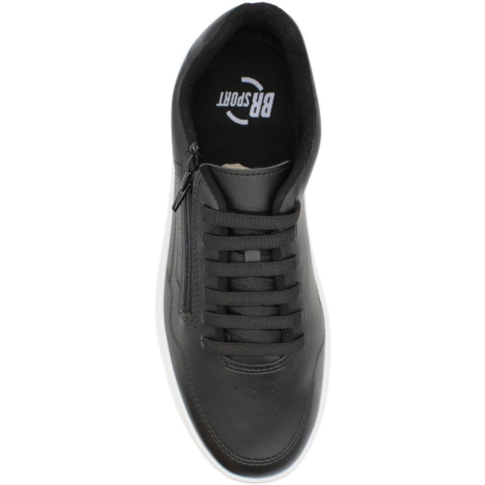 Sapatênis Masculino BRsport Mônaco Cadarço Elástico Preto 4