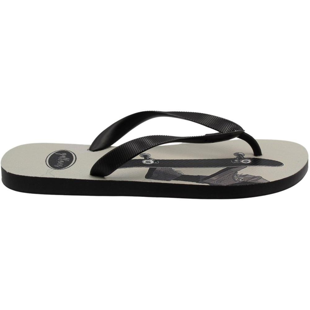 Chinelo De Dedo Gallan's Impressão Masculino Preto/Cinza 2