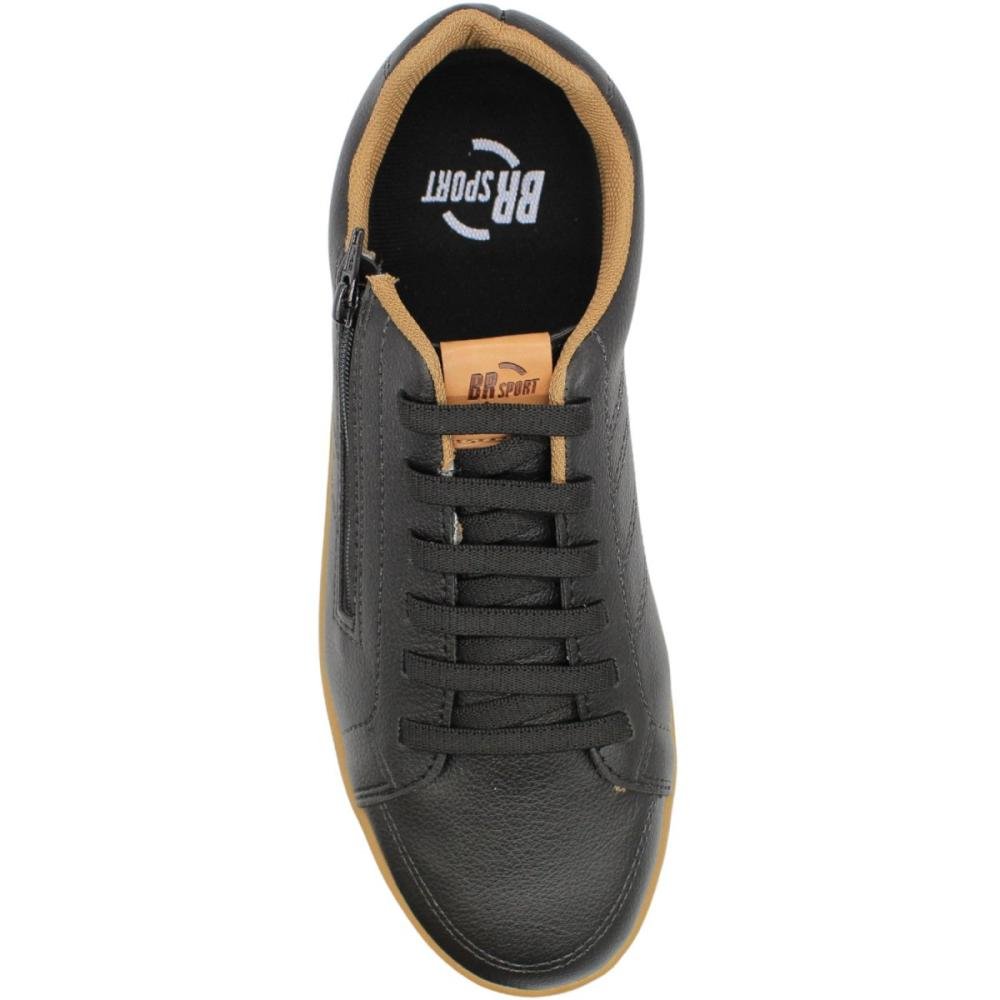 Tênis Casual BRsport Vermont Zíper Calce Fácil Masculino Preto 4