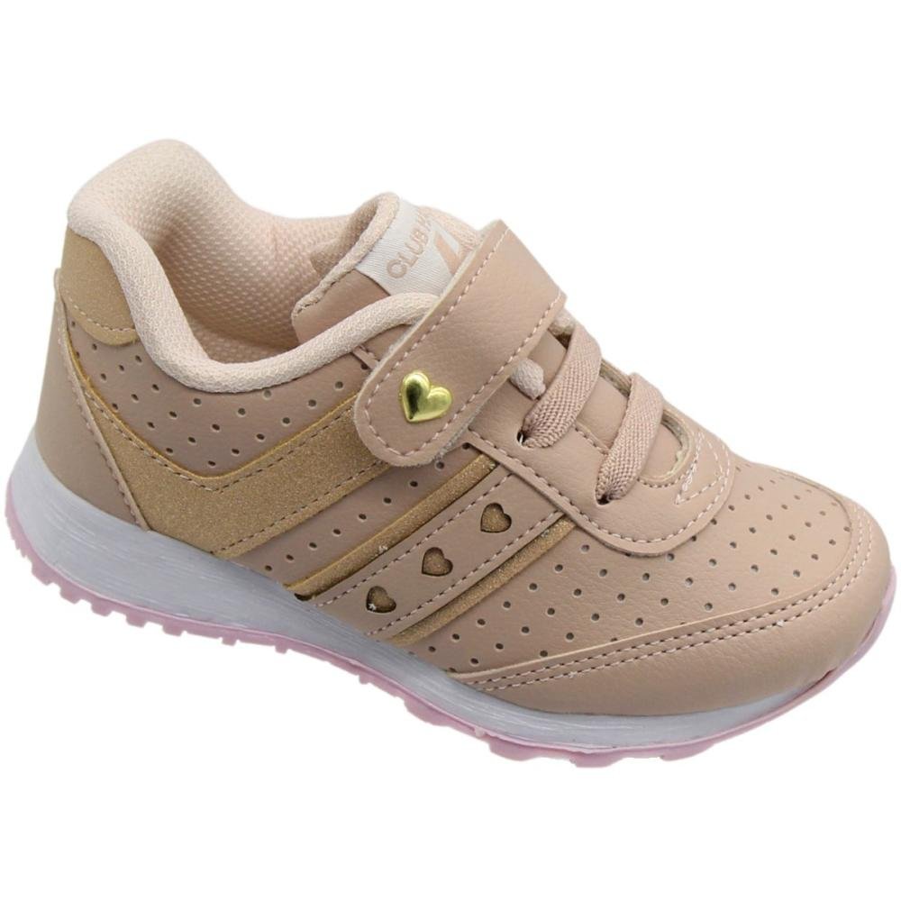 Tênis Infantil Club Happy Jogging Menina Bege 3
